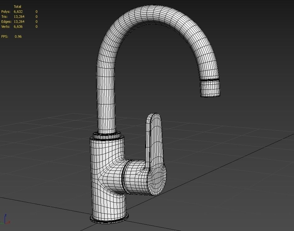 Faucet M04 Low-poly 3D model_5
