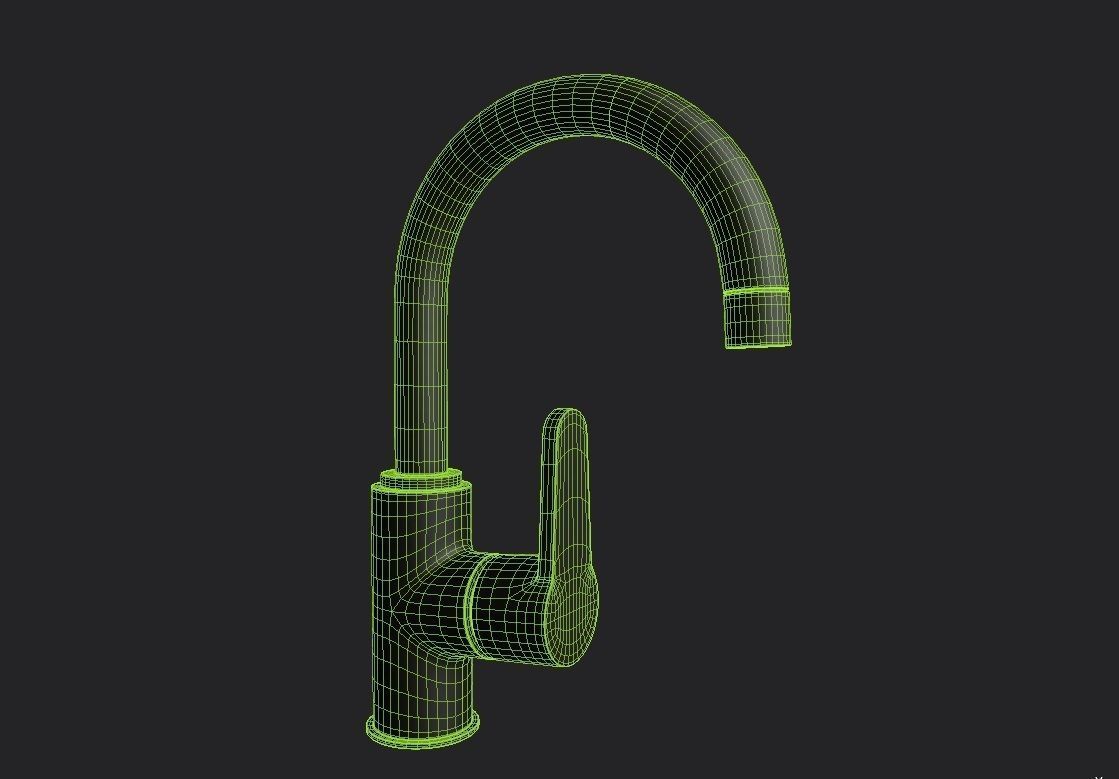 Faucet M04 Low-poly 3D model_1