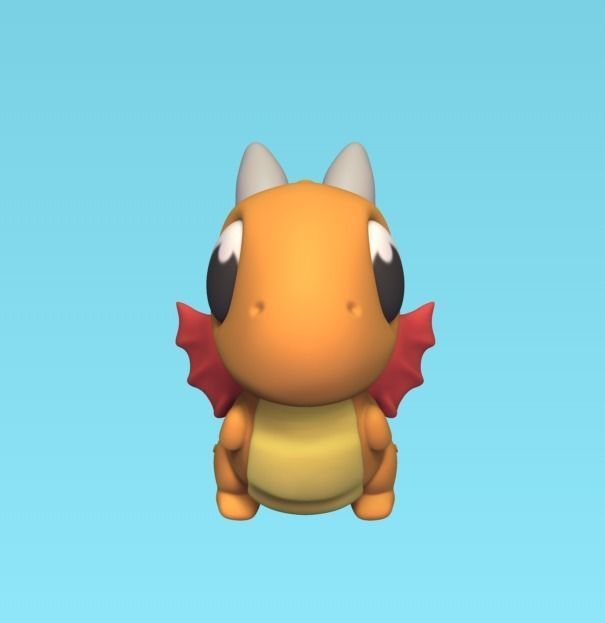 Cute Flying Dragon 3D print model_3