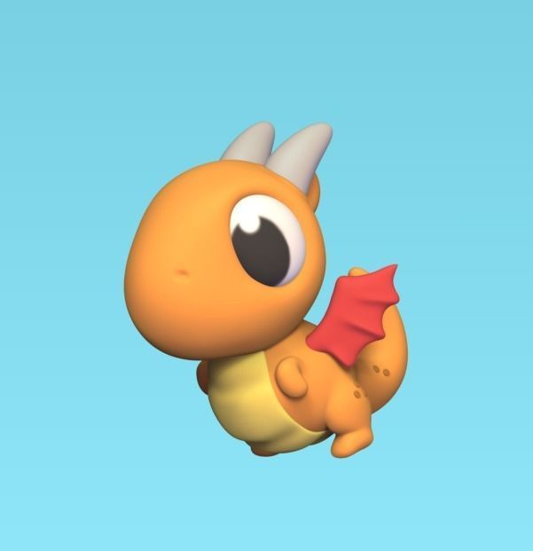 Cute Flying Dragon 3D print model_1