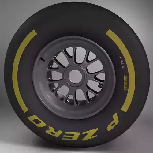 F1 tyre soft front 3D model