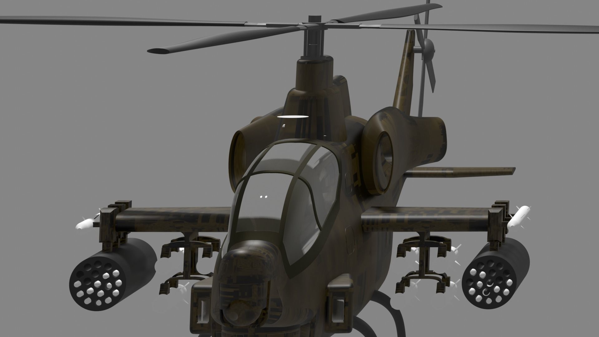 3d model helicopter army Free 3D model_4