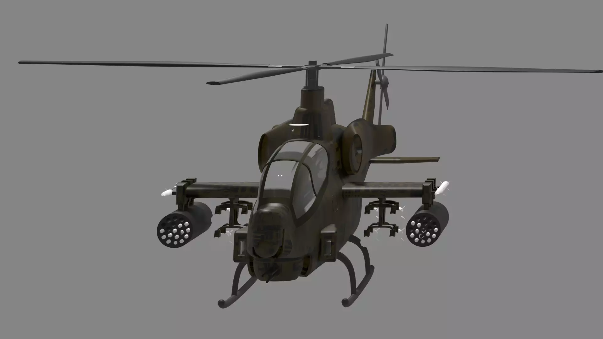 3d model helicopter army Free 3D model_0
