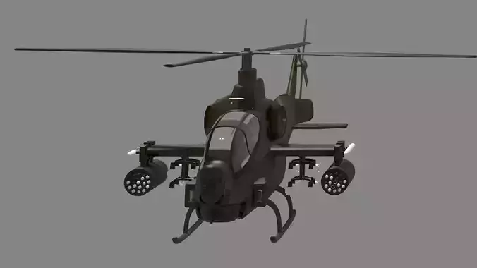 3d model helicopter army