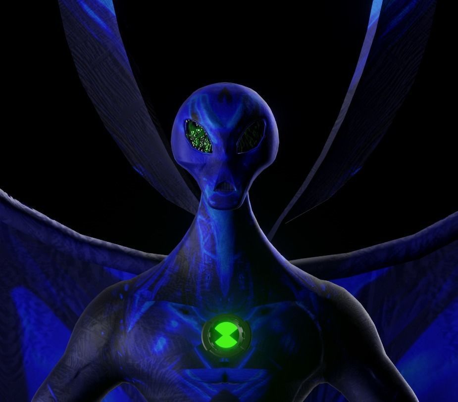 BigChill Ben10 3D Model Detailed Download Baked Textures Free 3D model_3