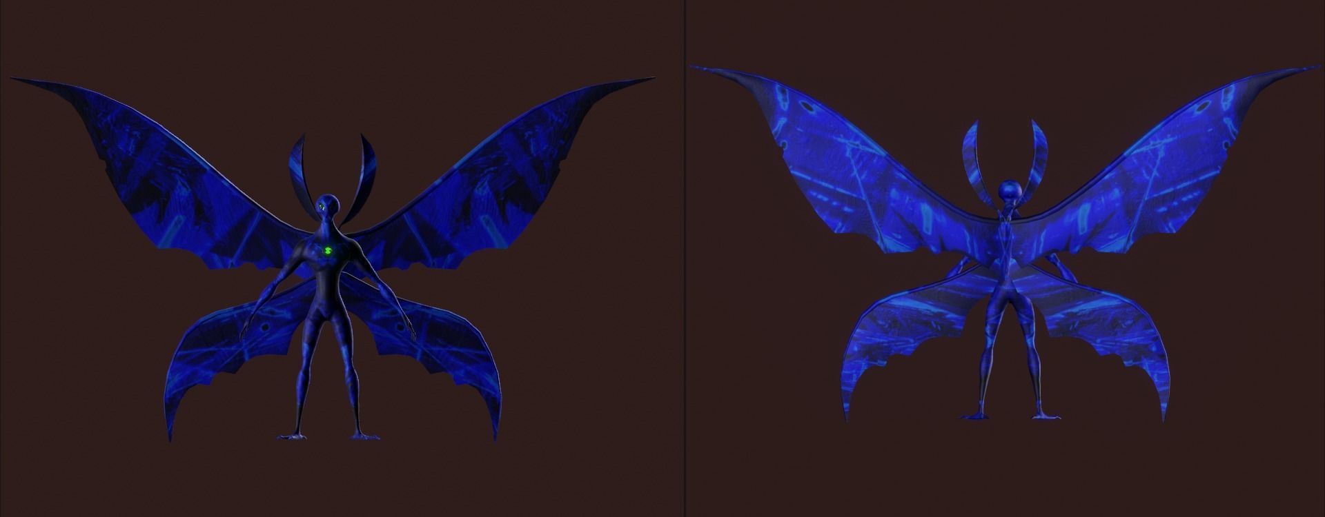 BigChill Ben10 3D Model Detailed Download Baked Textures Free 3D model_4