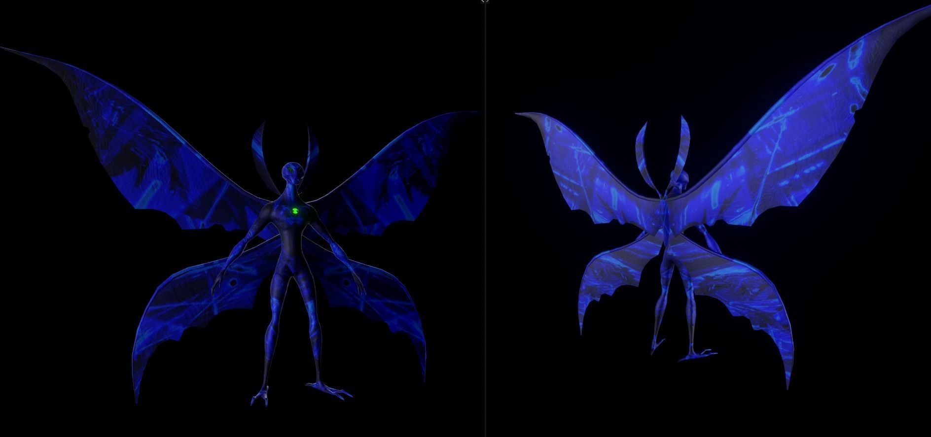 BigChill Ben10 3D Model Detailed Download Baked Textures Free 3D model_8