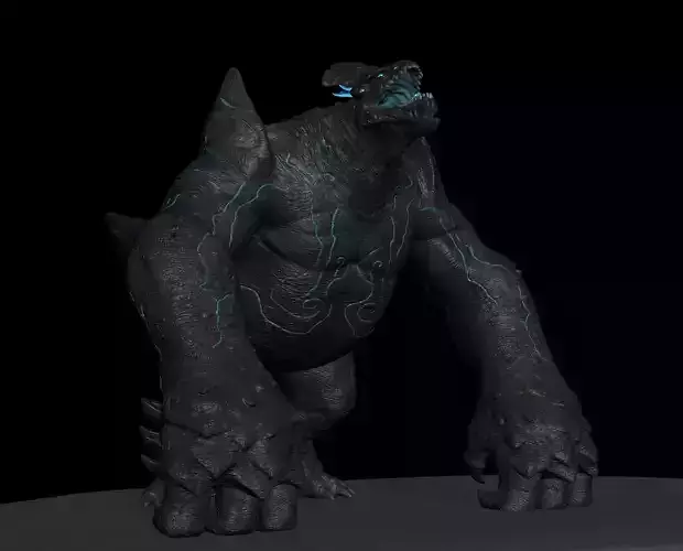 Leatherback Kaiju 3d model