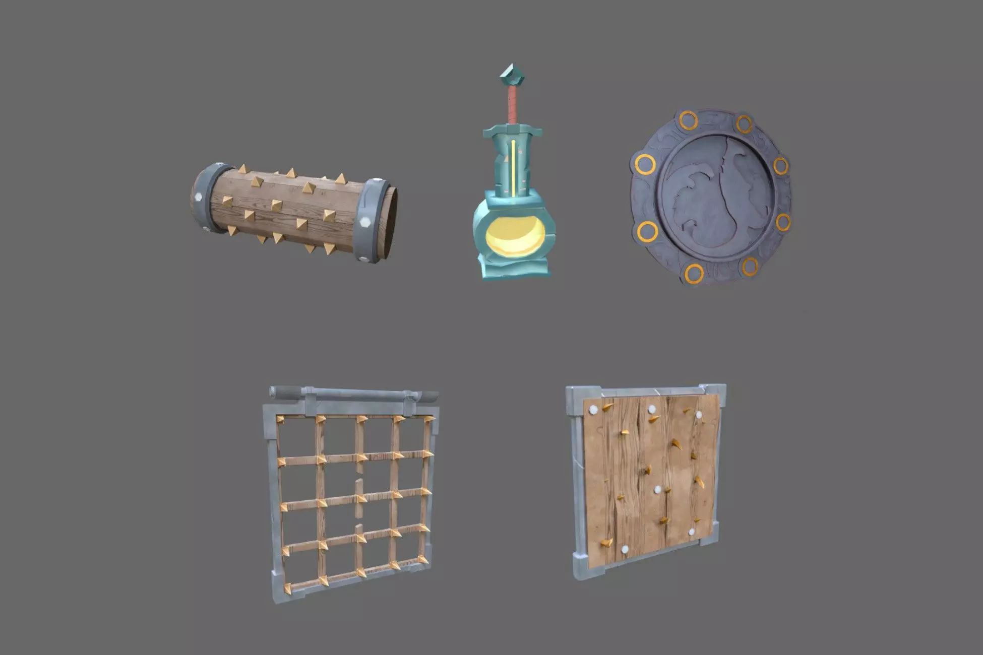 Dungeon Traps Low-poly 3D model_0