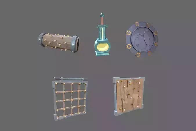 Dungeon Traps Low-poly 3D model