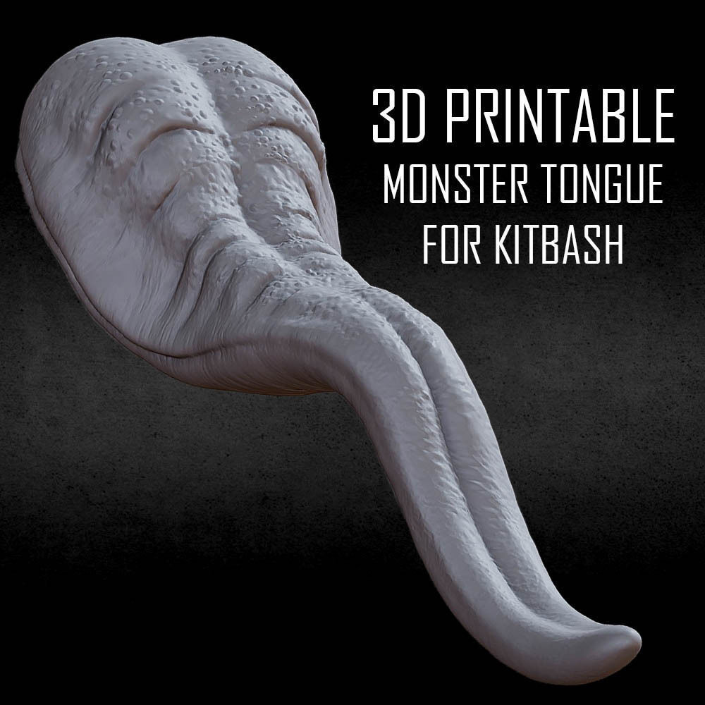 3D PRINTABLE MONSTER TONGUE 3 PACK 3D print model_6