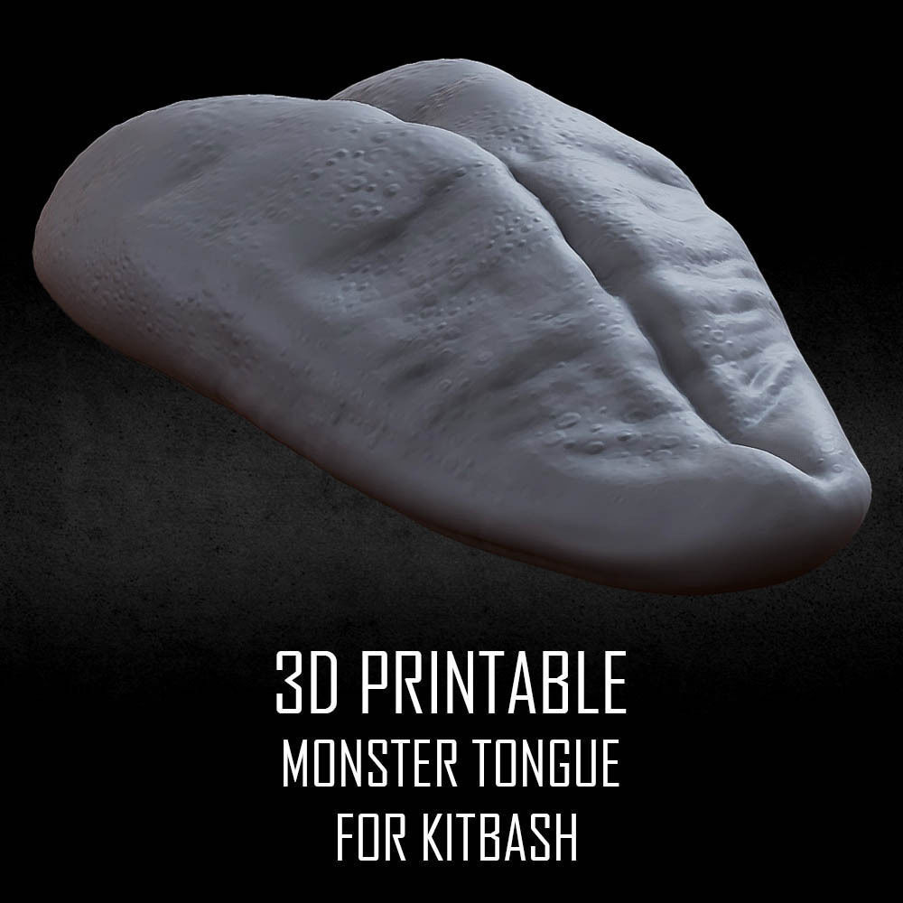 3D PRINTABLE MONSTER TONGUE 3 PACK 3D print model_5
