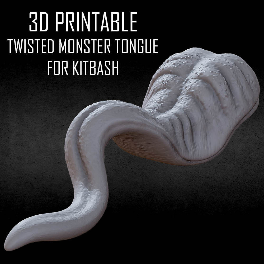3D PRINTABLE MONSTER TONGUE 3 PACK 3D print model_4