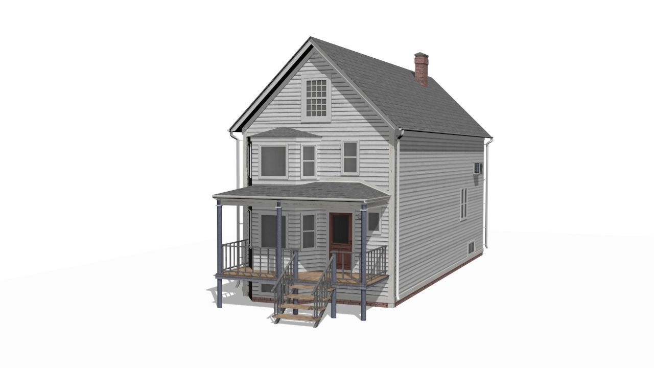 House Low-poly 3D model_1
