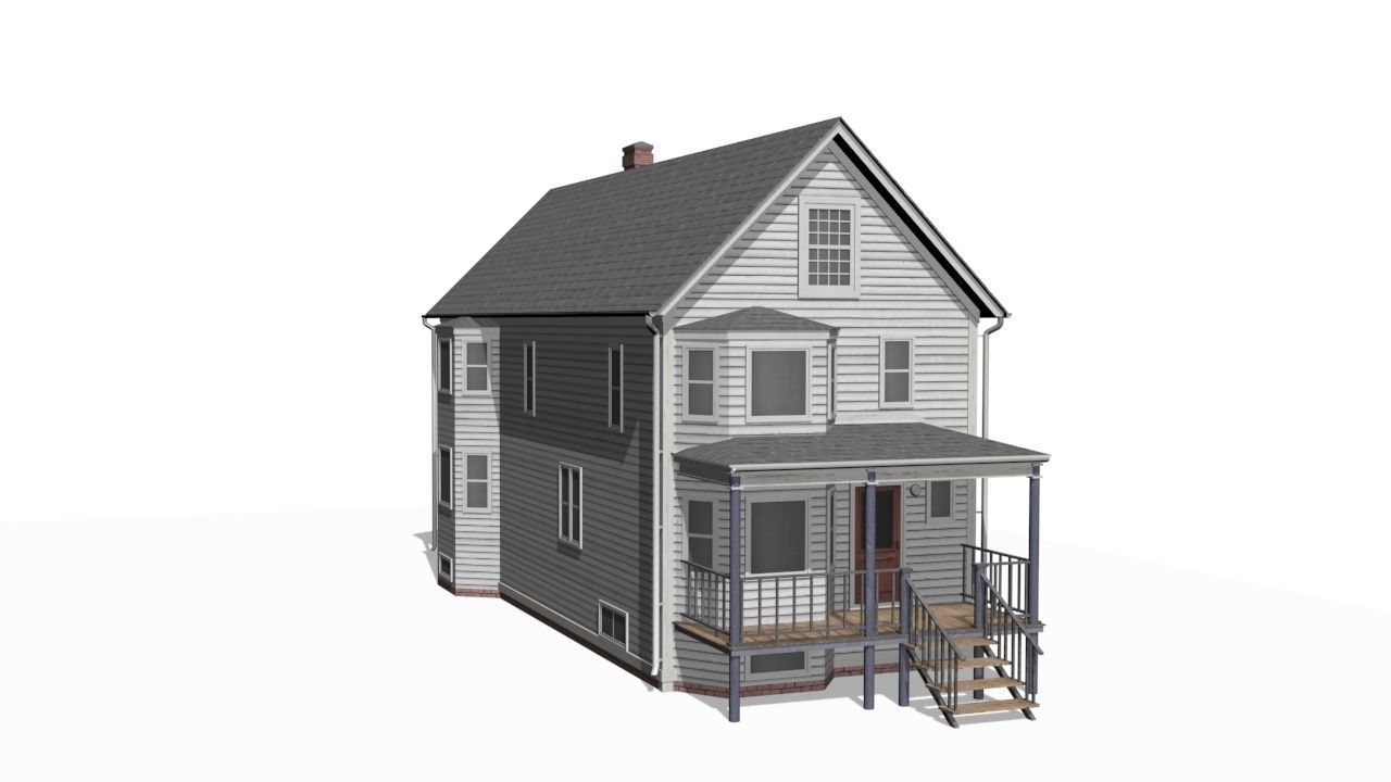 House Low-poly 3D model_6