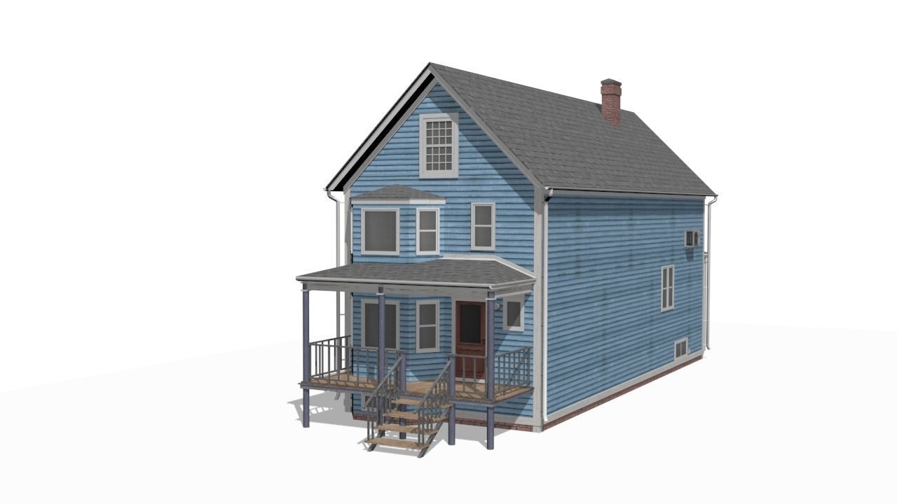 House Low-poly 3D model_7