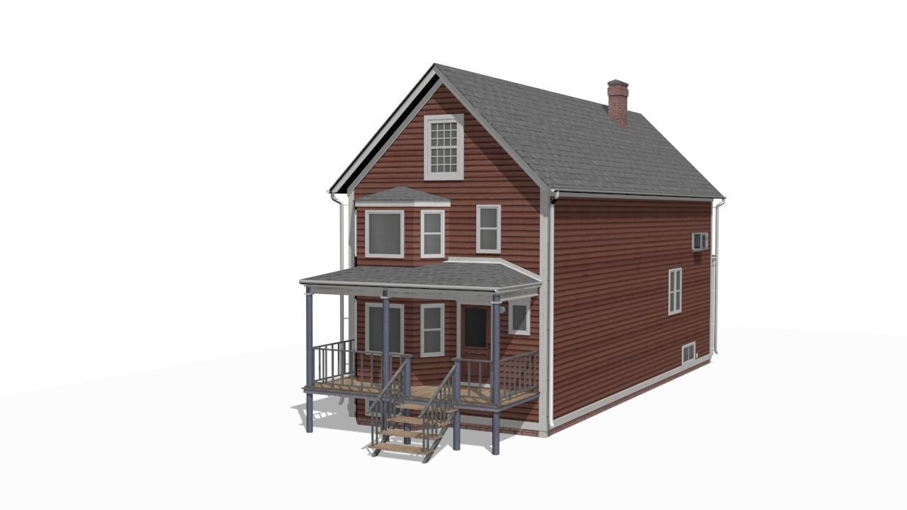 House Low-poly 3D model_9