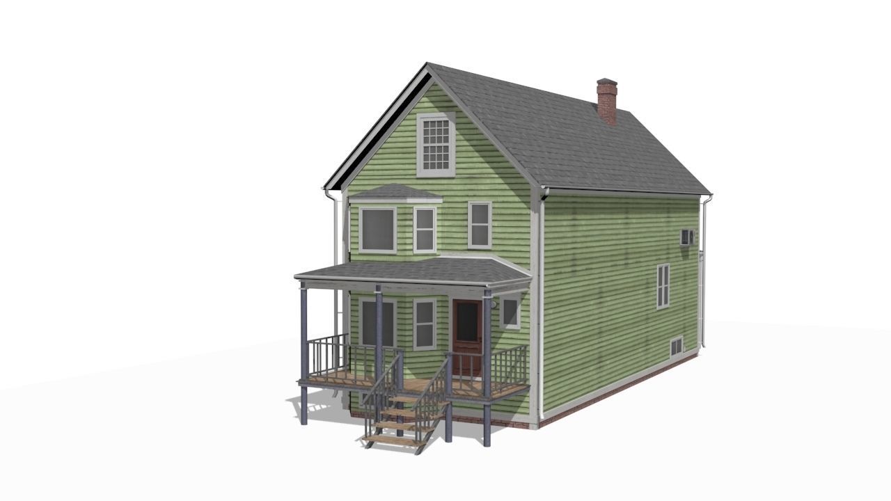 House Low-poly 3D model_8