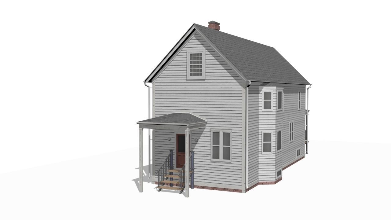 House Low-poly 3D model_4