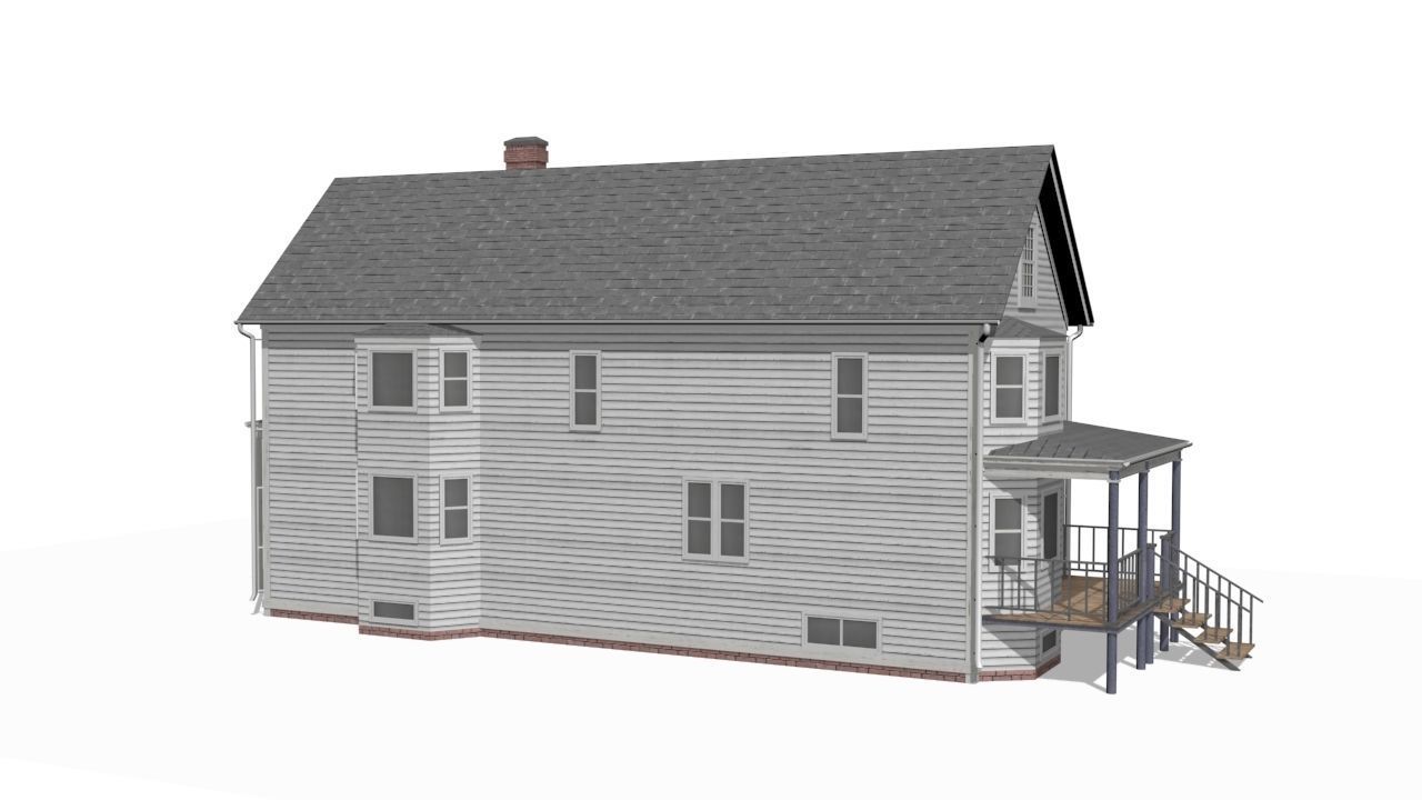 House Low-poly 3D model_5