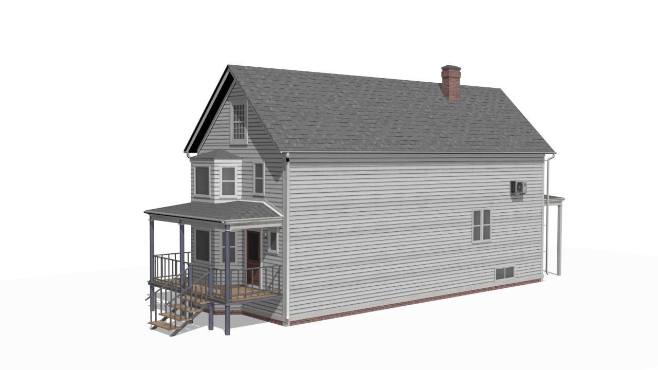 House Low-poly 3D model_2