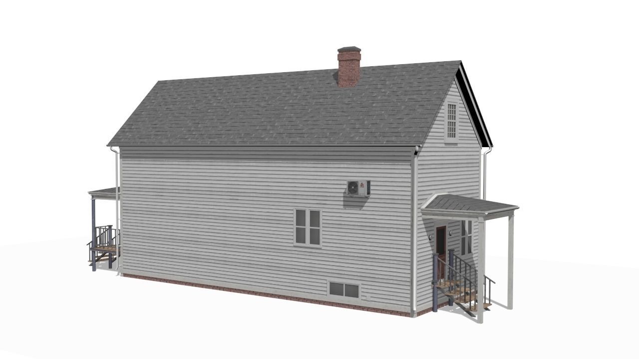 House Low-poly 3D model_3