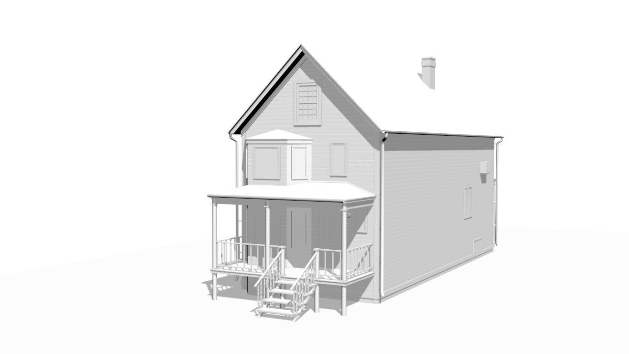House Low-poly 3D model_11