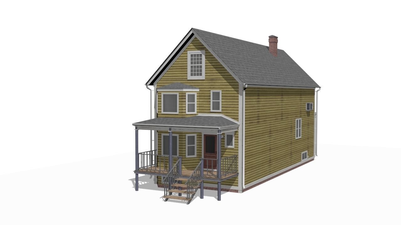 House Low-poly 3D model_10