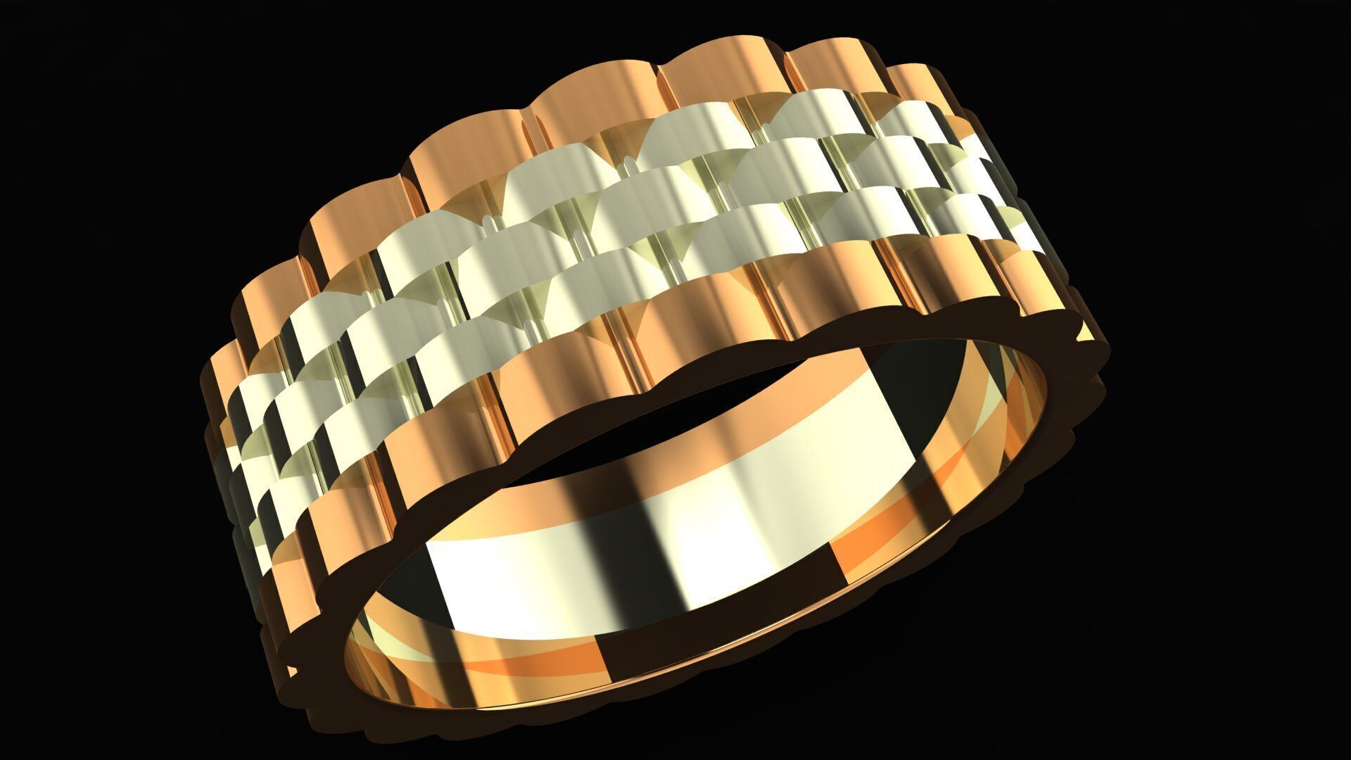 Carlex Wedding Band G3 CX3-0013RRW 6gm-US11-w8mm 3D print model_4