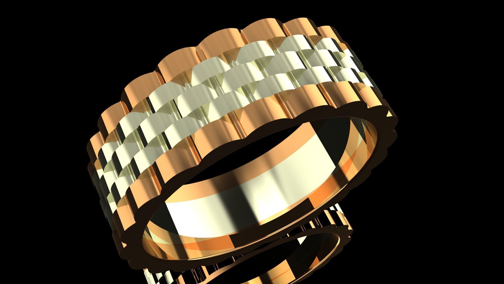 Carlex Wedding Band G3 CX3-0013RRW 6gm-US11-w8mm 3D print model_2