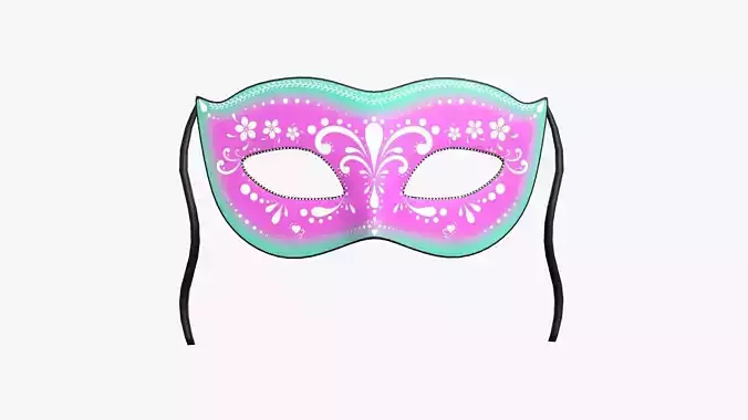Carnival Mask C13 Cartoon - Costume Character Design Low-poly 3D model