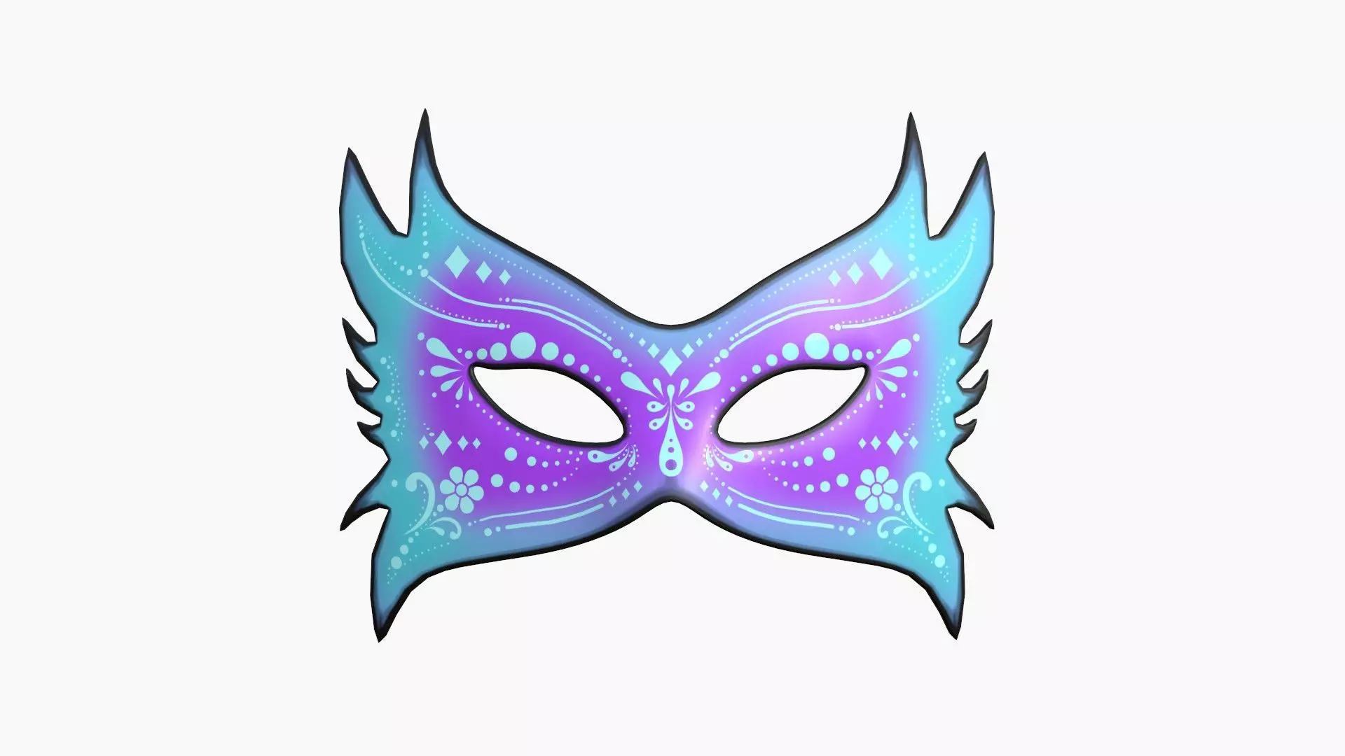 Carnival Mask D13 Cartoon - Costume Character Design Low-poly 3D model
