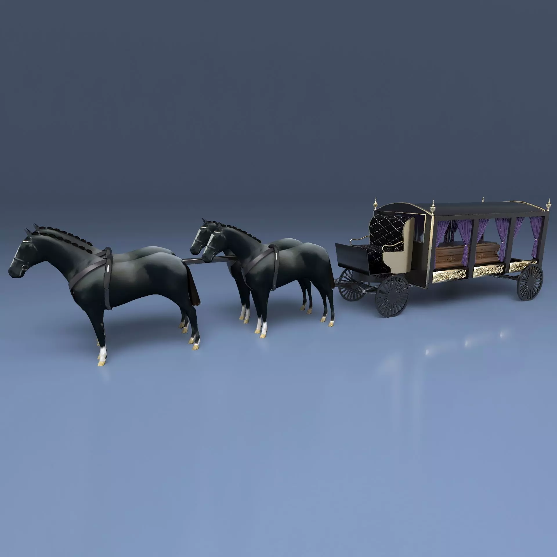 Funeral Carriage 3D model