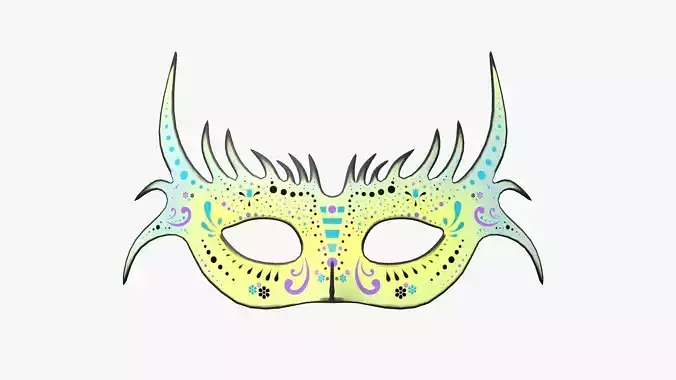 Carnival Mask G13 Cartoon - Costume Character Design Low-poly 3D model