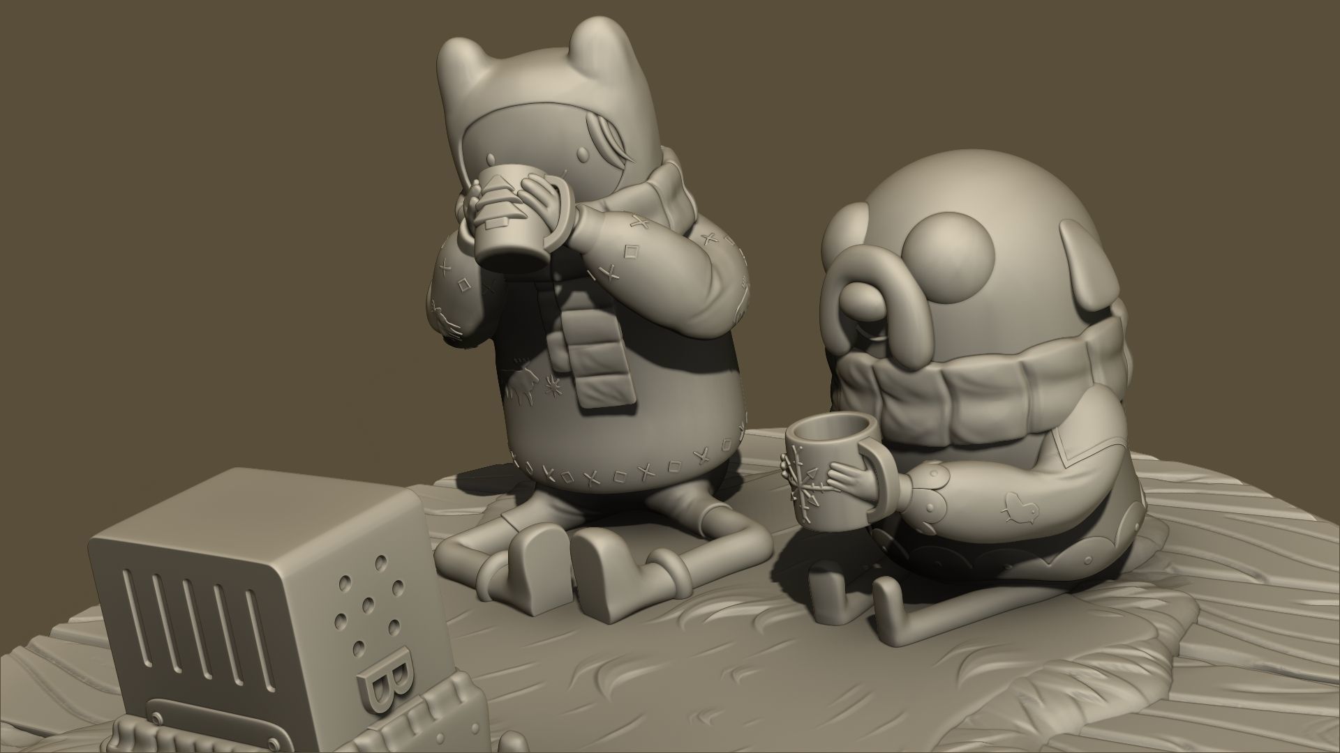Adventure Time winter 3D print model_2