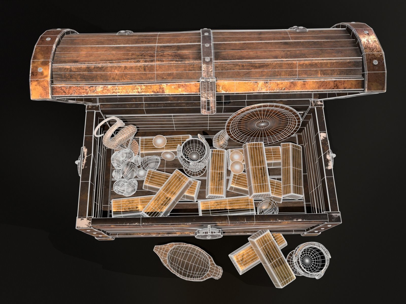 Treasure Chest and Goods 3D Model Collection_16