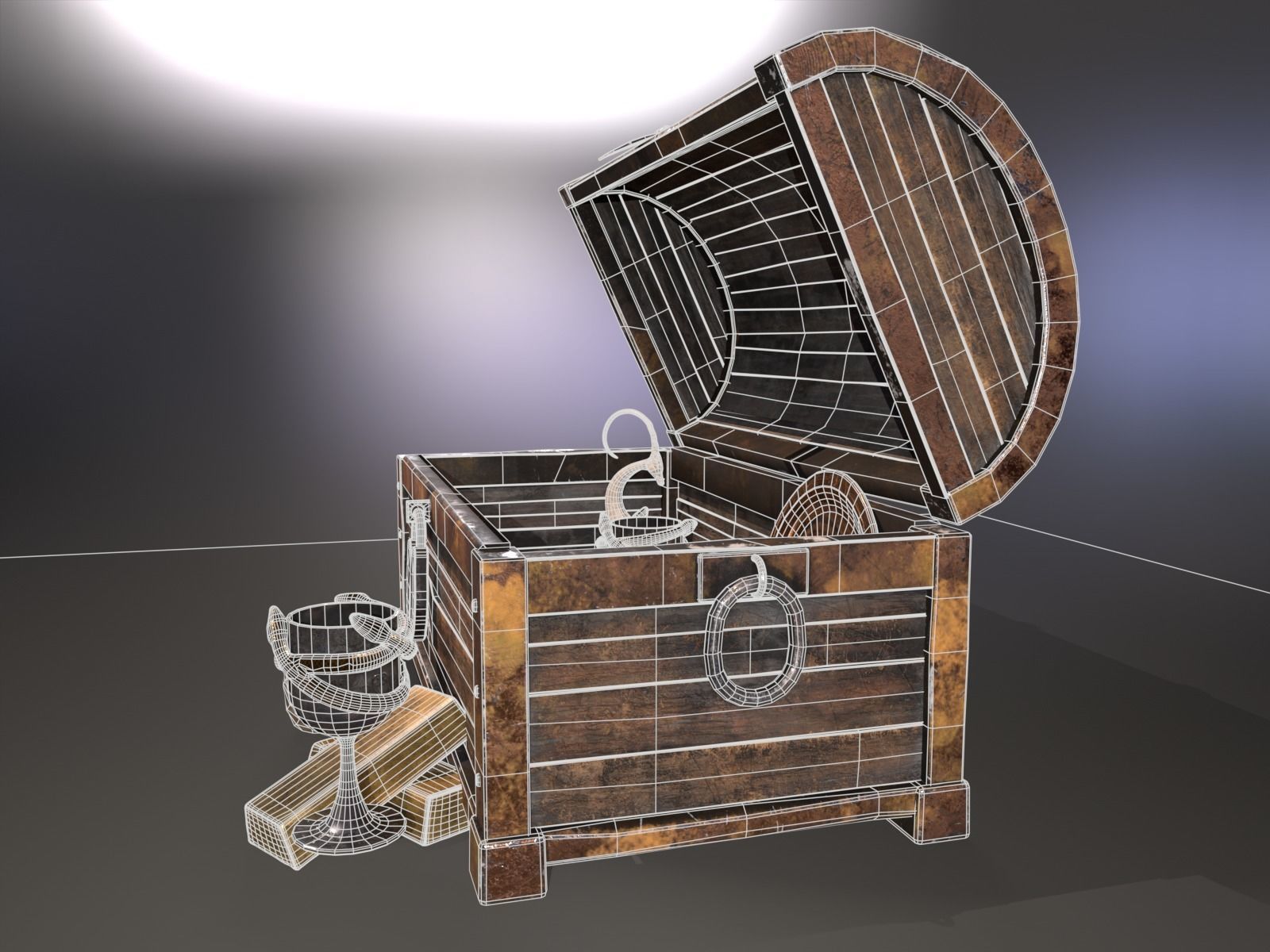 Treasure Chest and Goods 3D Model Collection_12