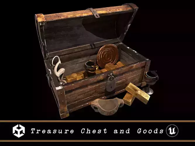 Treasure Chest and Goods 3D Model Collection