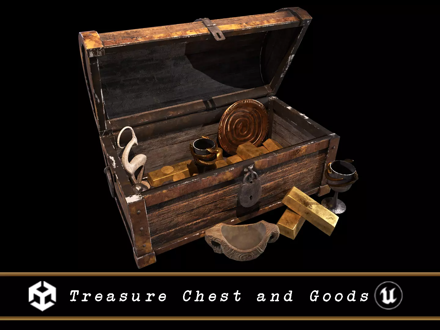 Treasure Chest and Goods 3D Model Collection_0