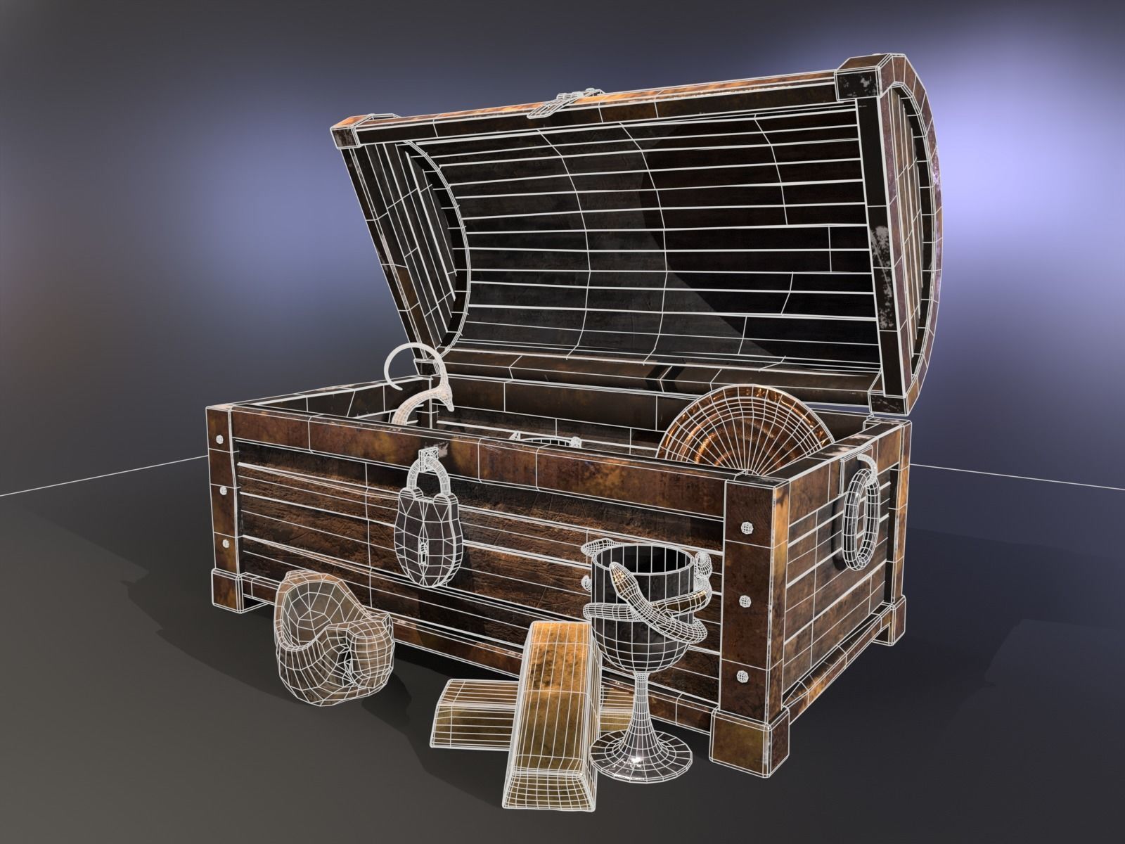 Treasure Chest and Goods 3D Model Collection_18