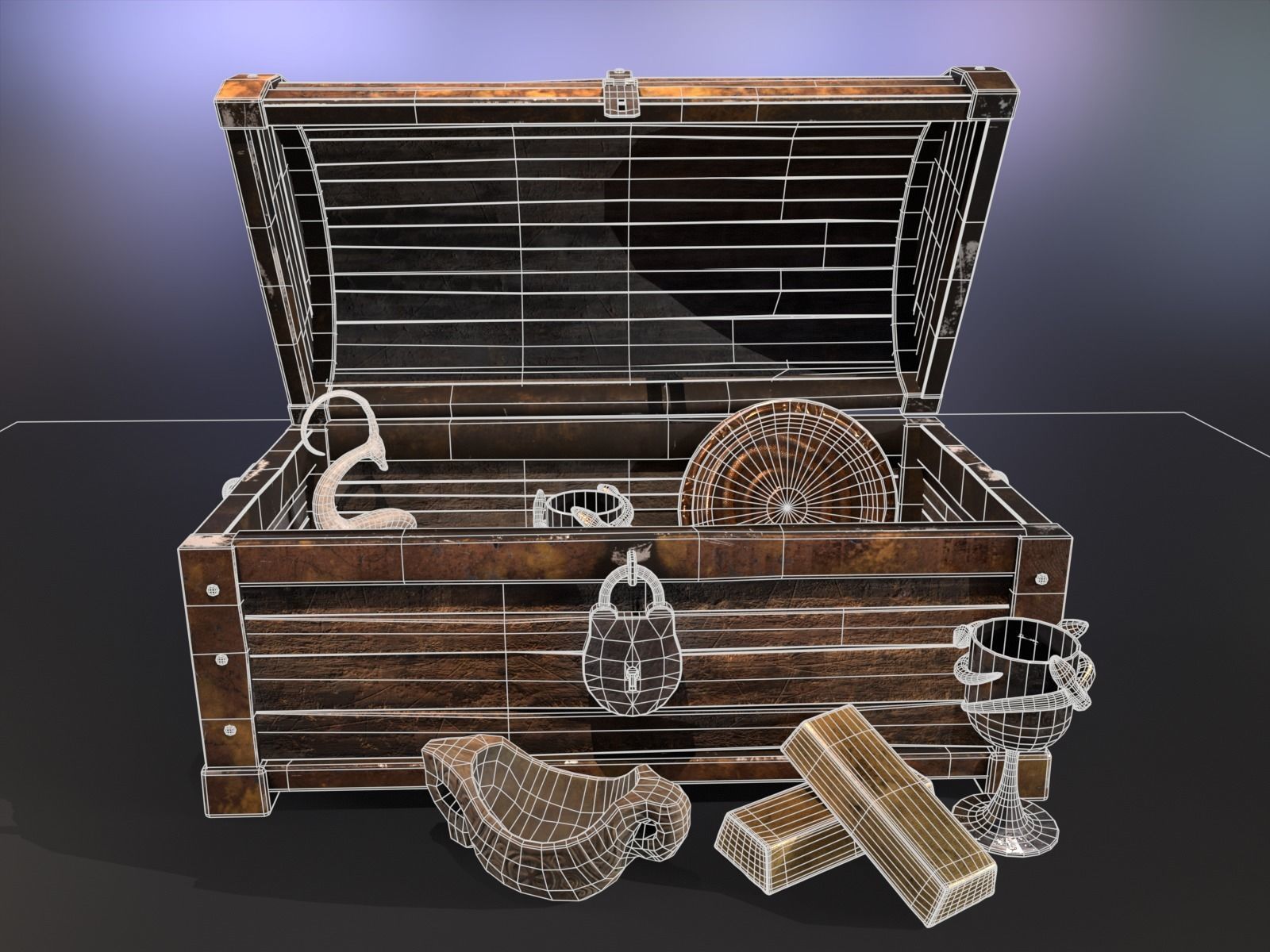 Treasure Chest and Goods 3D Model Collection_14