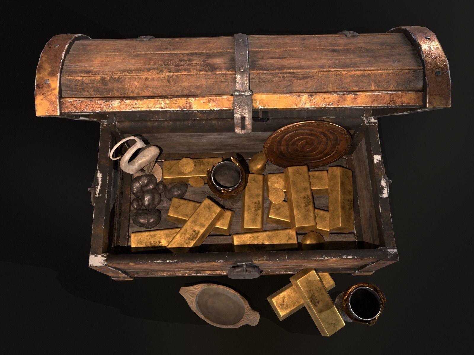 Treasure Chest and Goods 3D Model Collection_15