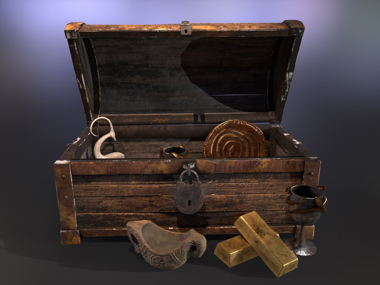 Treasure Chest and Goods 3D Model Collection_13