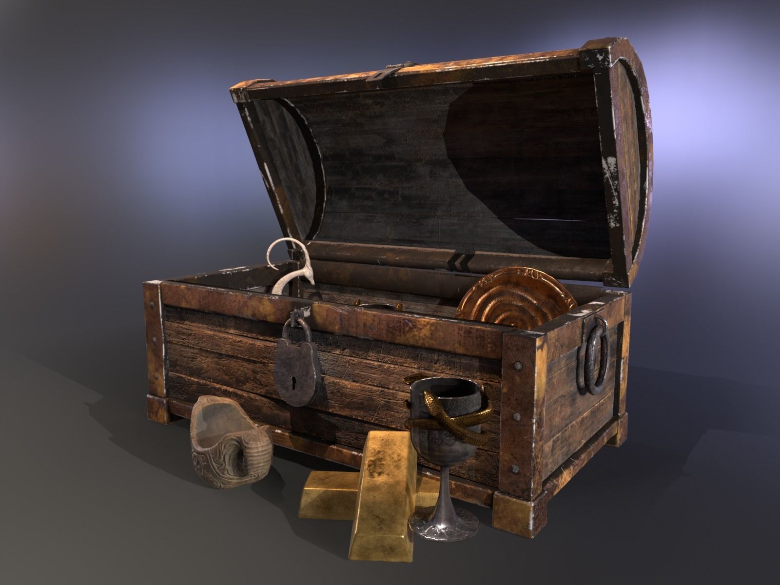 Treasure Chest and Goods 3D Model Collection_17