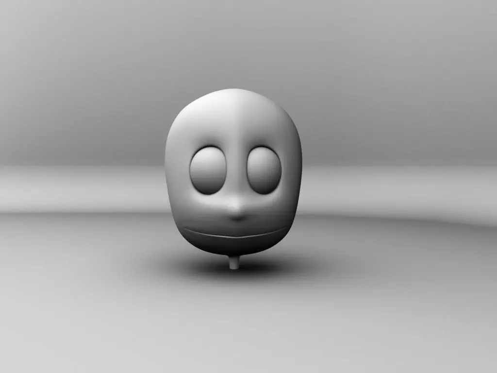 Cartoon Character Head Free 3D model_0