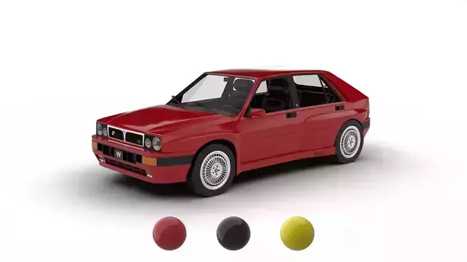 Lancia Delta HF Integrale 16v 1989 3d model 3D model