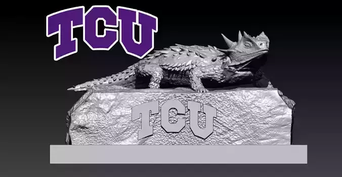 NCAA - TCU HORNED FROGS MASCOT STATUE DECOR - 3D PRINT 3D print model