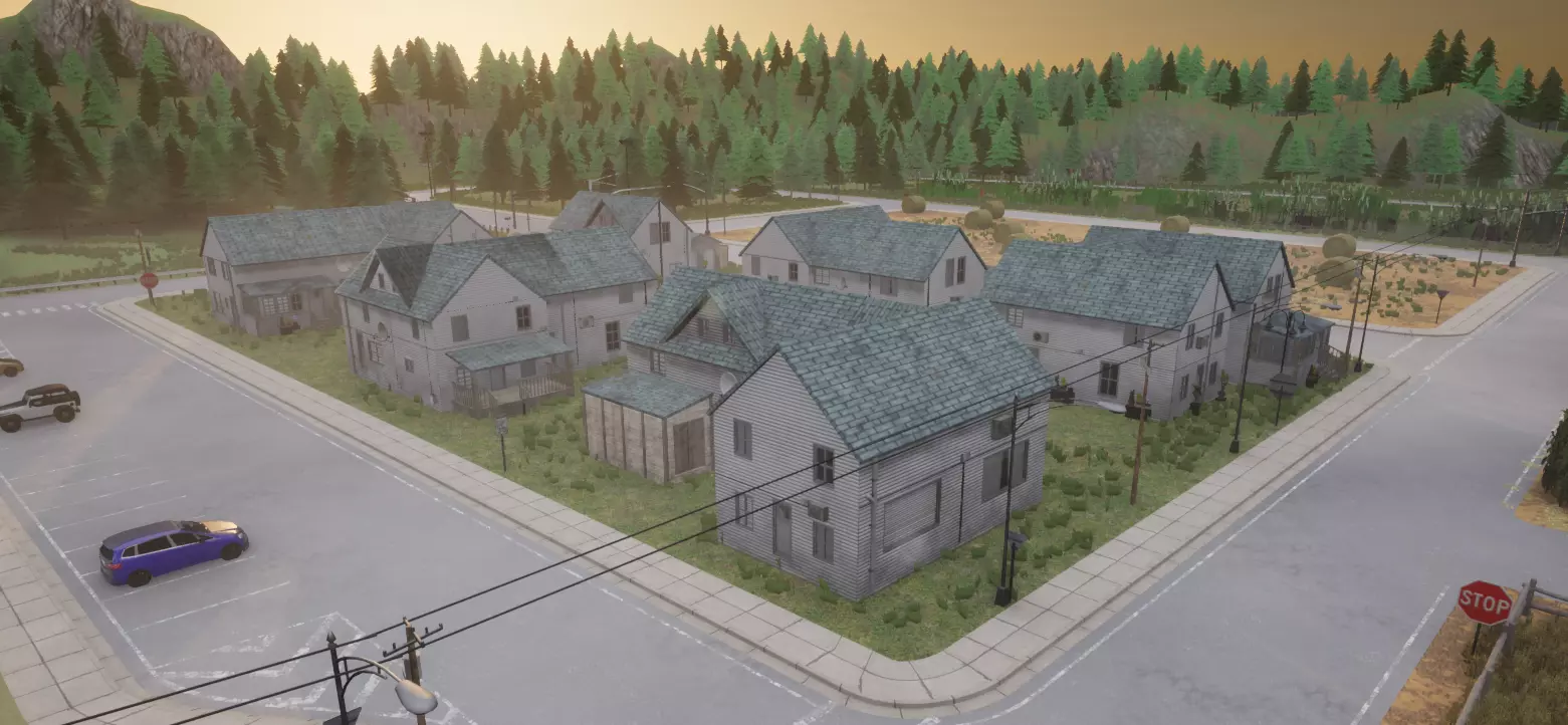 Residential House Low-poly 3D model