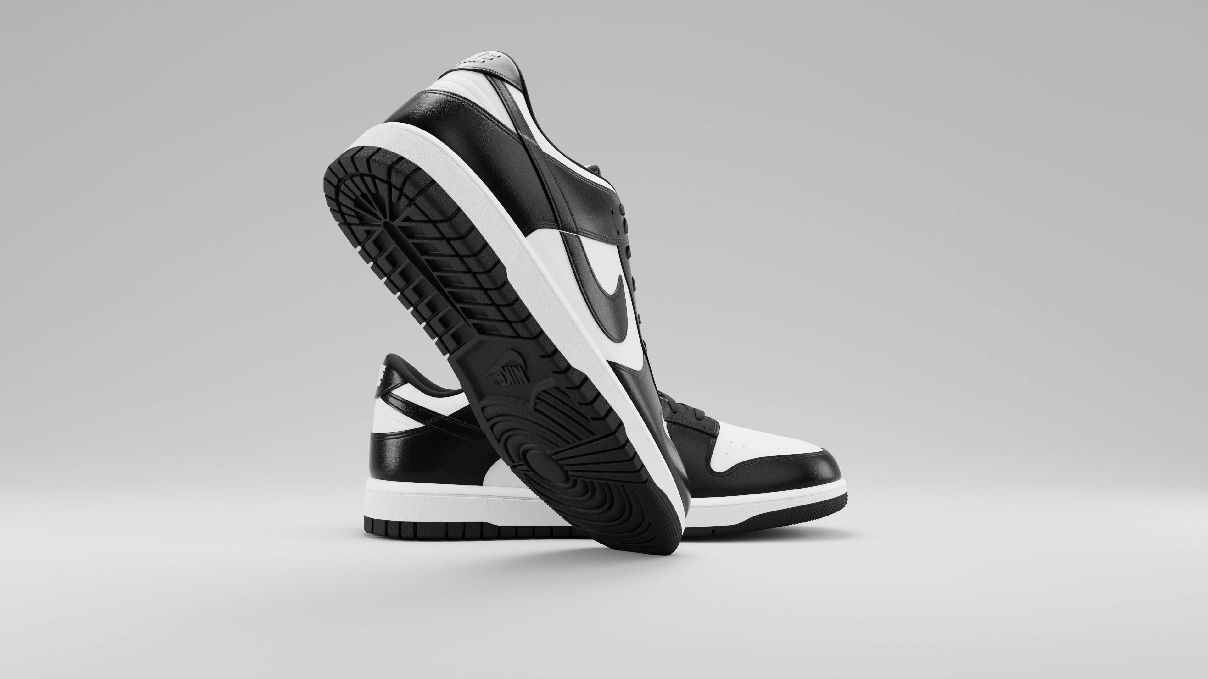 Dunks Models Nike Dunk Low Retro White Black Panda 3D model | CGTrader