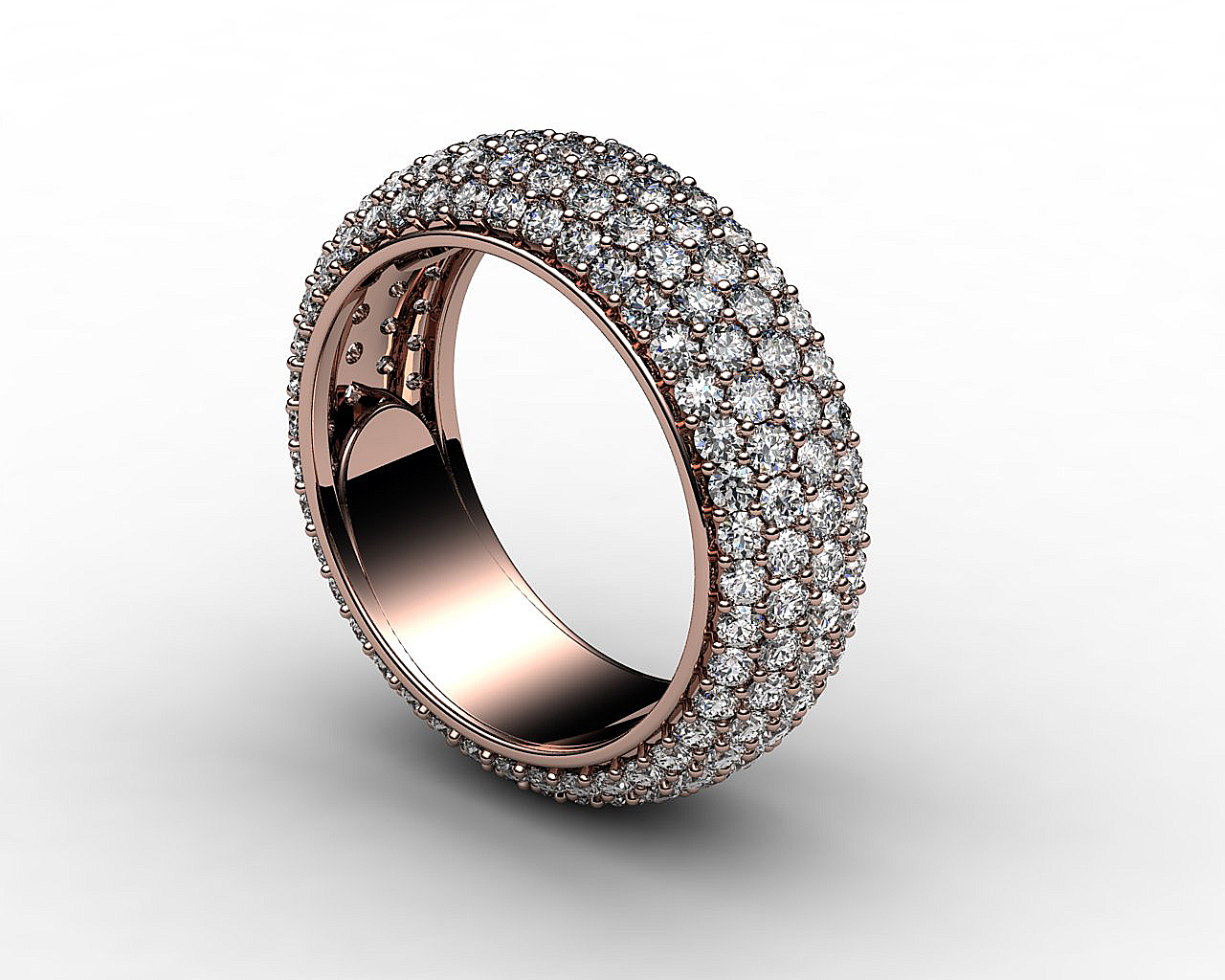 Jewel Ring in white gold with full diamond... 3D Model 3D ...